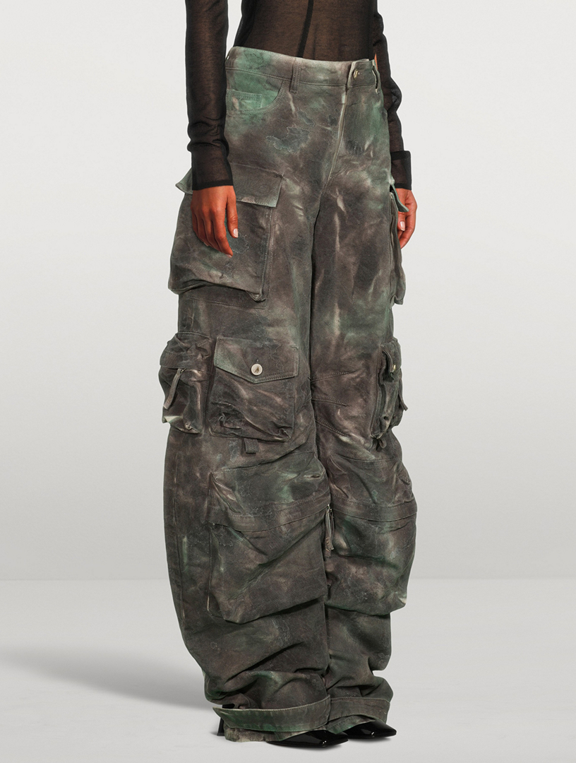 THE ATTICO Fern Cargo Pants In Camo Print | Holt Renfrew Canada