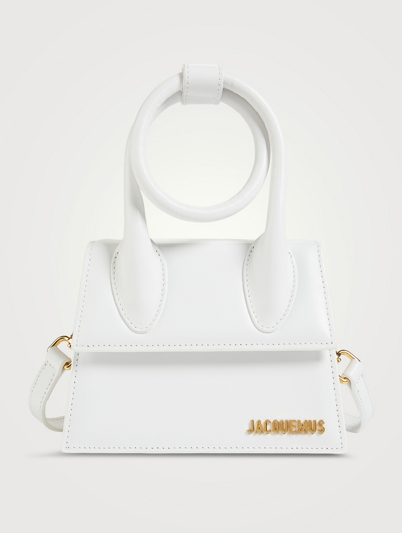 JACQUEMUS Le Chiquito Nœud Leather Bag Women's White