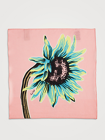 PAUL SMITH Sunflower Cotton Pocket Square Mens Pink