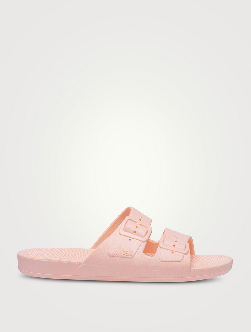 FREEDOM MOSES Vegan Rubber Slide Sandals Women's Pink