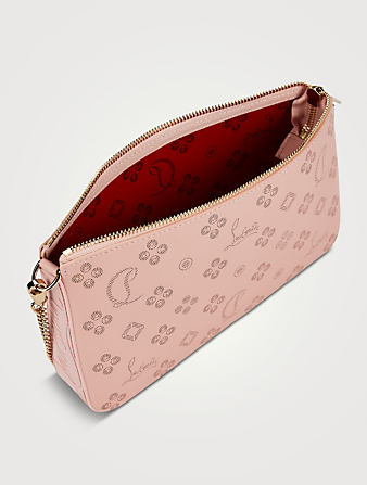 CHRISTIAN LOUBOUTIN Loubila Perforated Leather Chain Pouch Women's Pink
