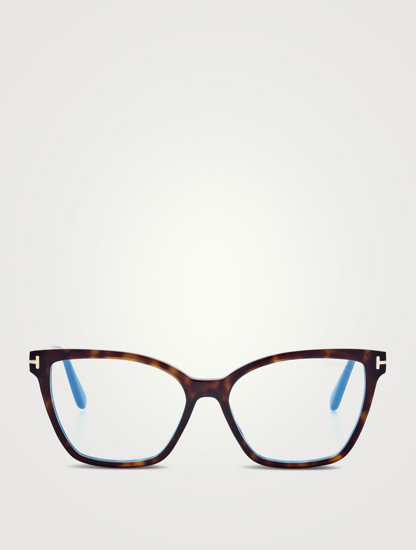 TOM FORD Square Optical Glasses With Blue Block Lenses | Holt Renfrew Canada