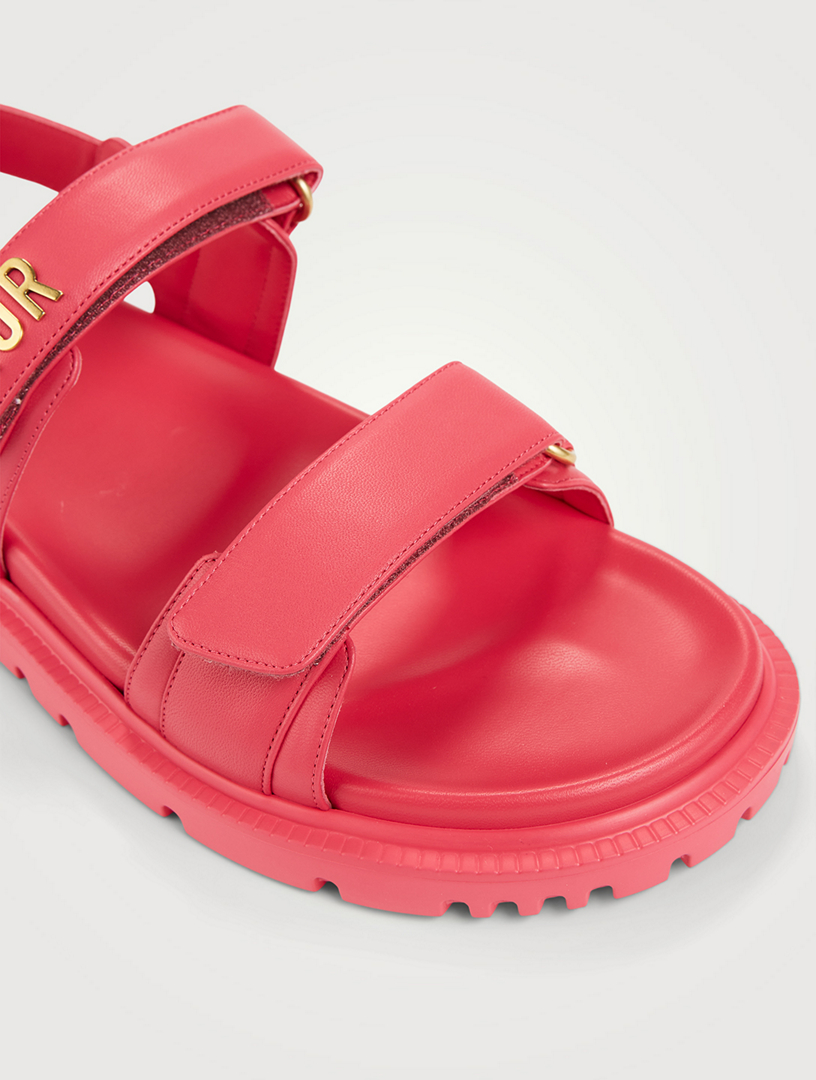 DIOR DiorAct Leather Sport Sandals Women's Pink