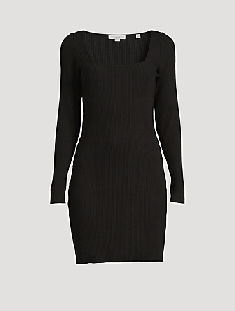 VINCE Knit Mini Dress Women's Black