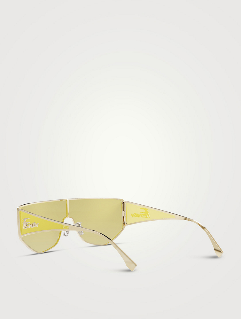 FENDI Sheild Sunglasses Women's Metallic