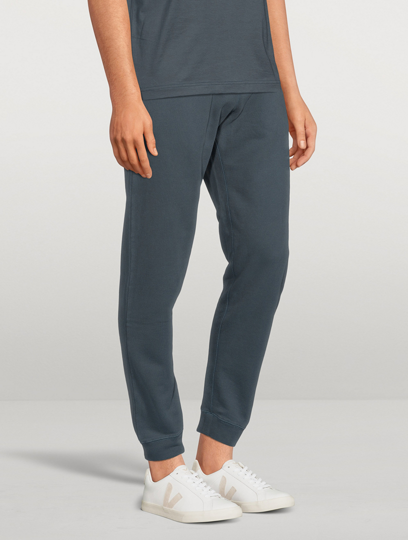 sunspel cotton loopback track pant