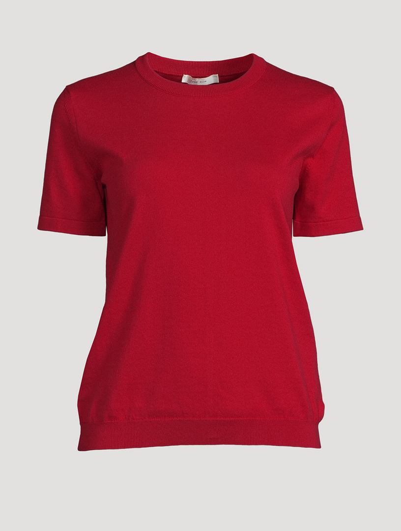THE ROW Tee-shirt Beppu en tricot Femmes Rouge