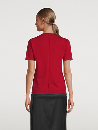 THE ROW Tee-shirt Beppu en tricot Femmes Rouge