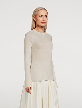 THE ROW Visby Cashmere Sweater Women's White