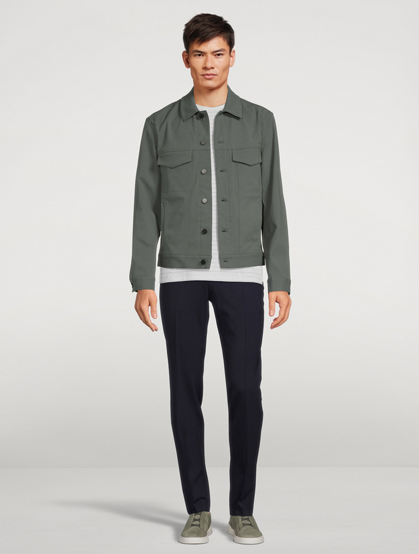 THEORY River Neoteric Twill Trucker Jacket | Holt Renfrew Canada