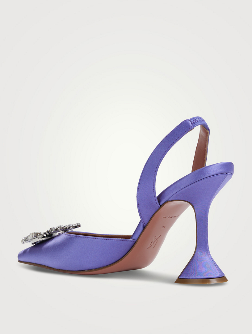 AMINA MUADDI Begum Satin Slingback Pumps | Holt Renfrew Canada