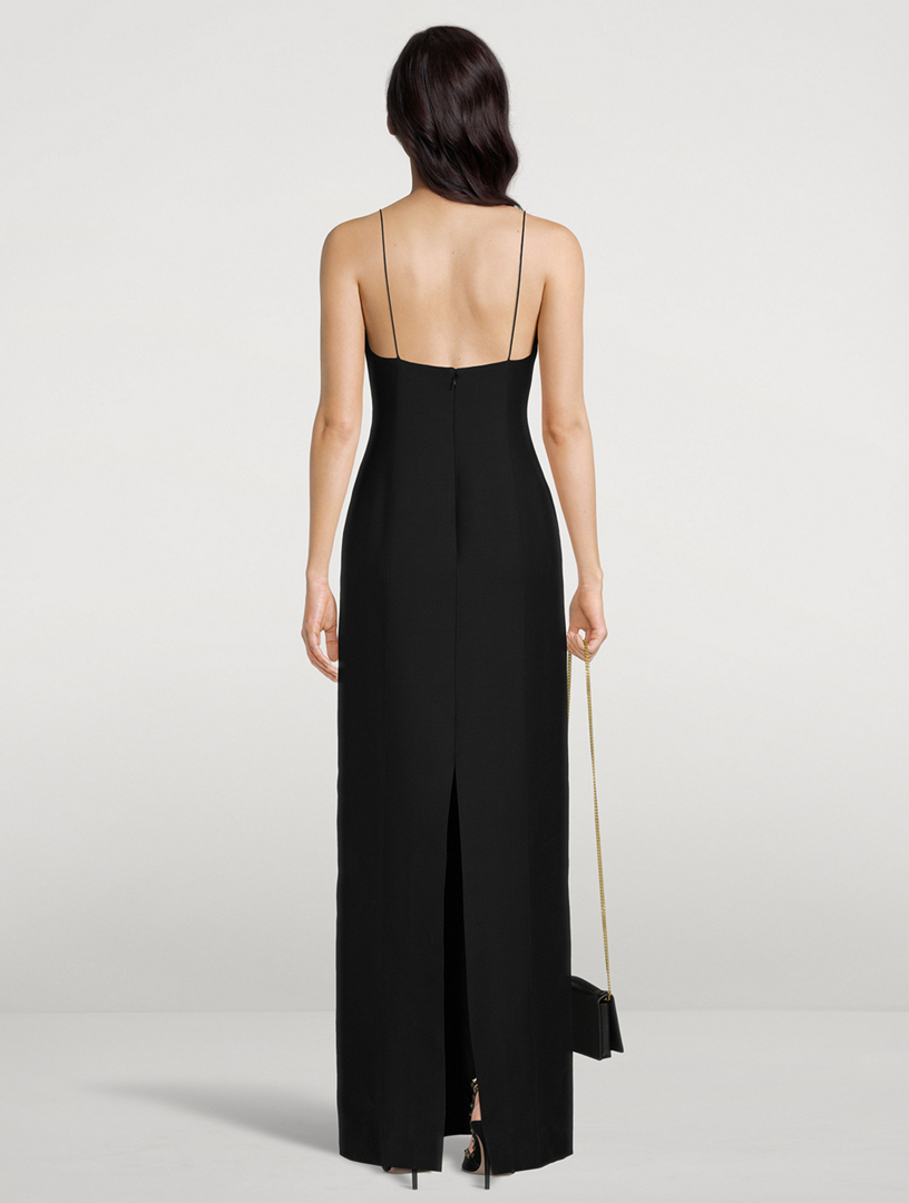 VALENTINO Crepe Couture Gown Women's Black