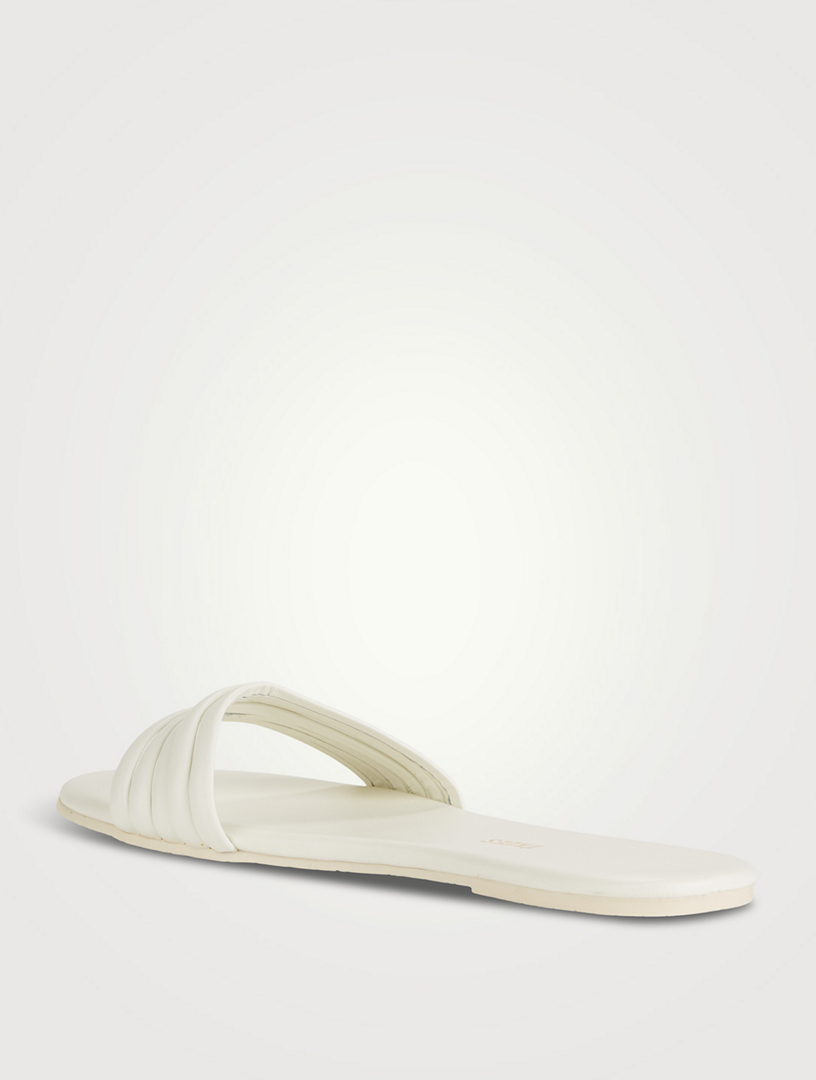 TKEES Serena Leather Slide Sandals | Holt Renfrew Canada
