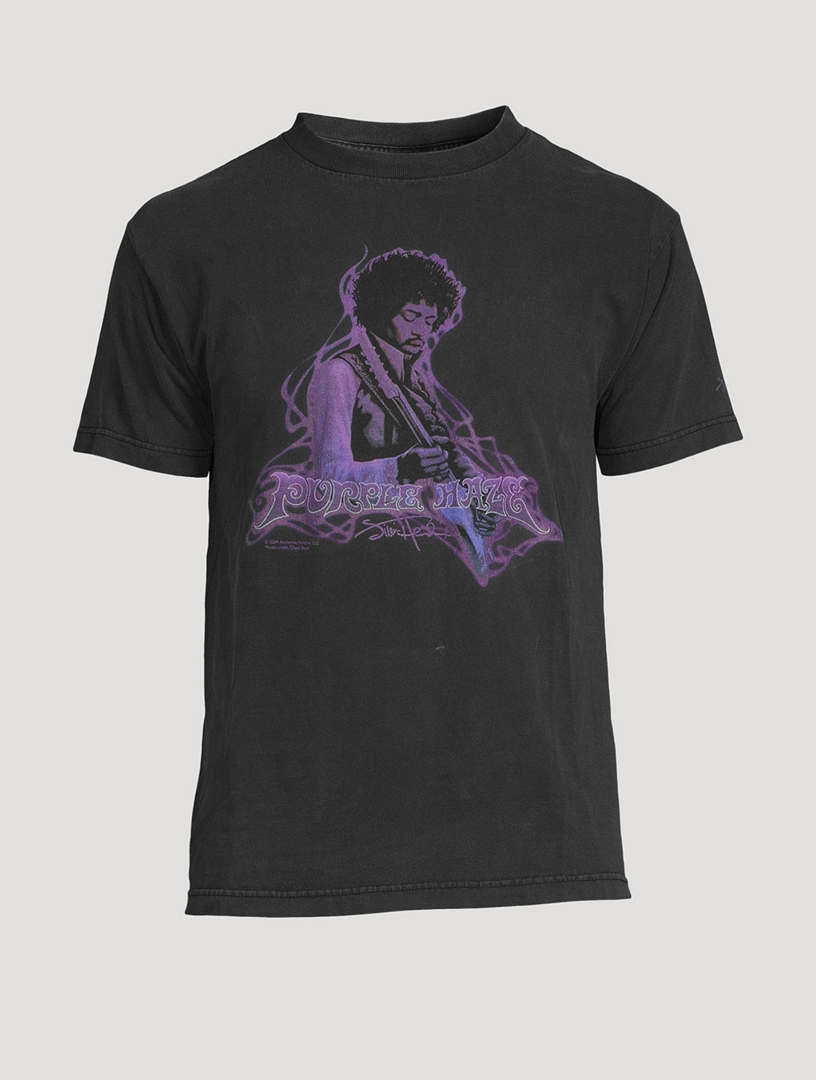 NORTHERN TOUCH VINTAGE Tee-shirt vintage Jimi Hendrix Femmes Noir