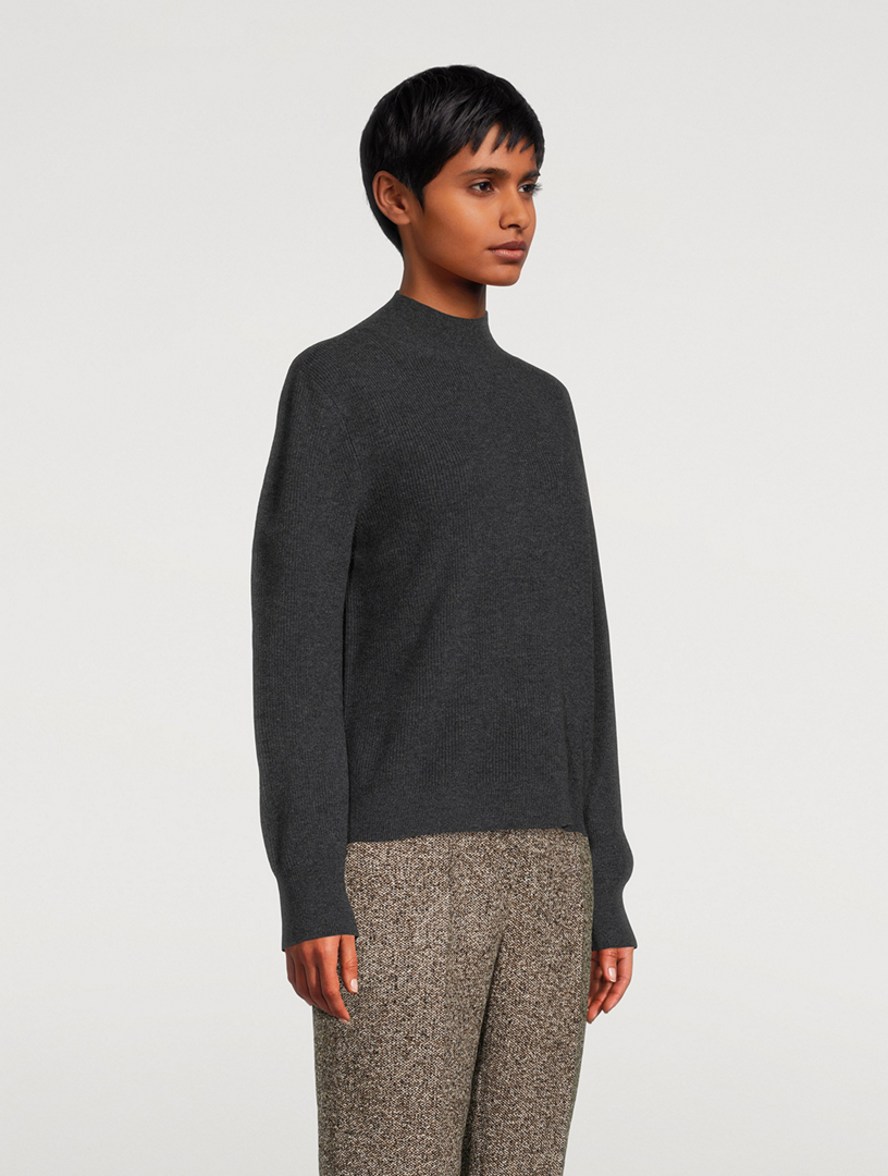 AKRIS PUNTO Wool And Cashmere Mockneck Sweater Women's Grey