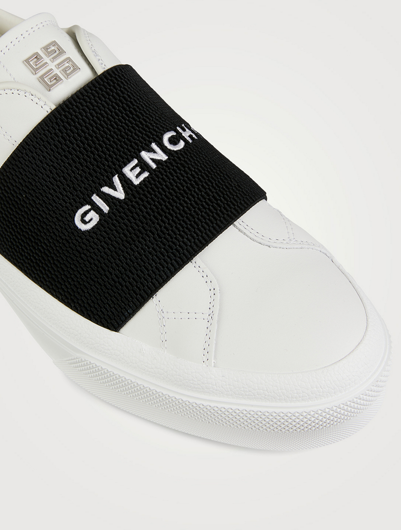 GIVENCHY Leather Sneakers With Logo Webbing | Holt Renfrew Canada