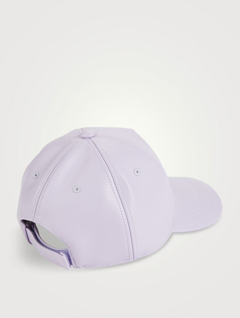 TELFAR Faux Leather Embossed Logo Baseball Cap Women's Purple