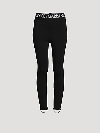 DOLCE & GABBANA Logo-Band Leggings Women's Black