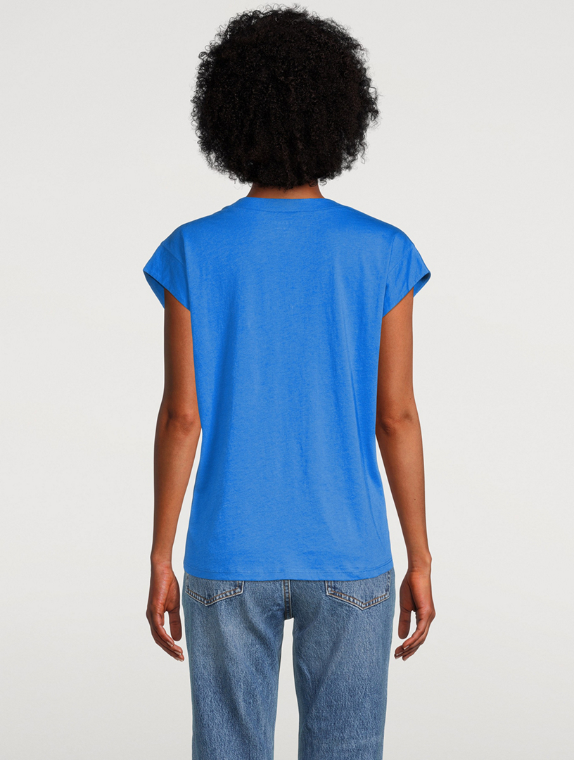 frame le mid rise v tee