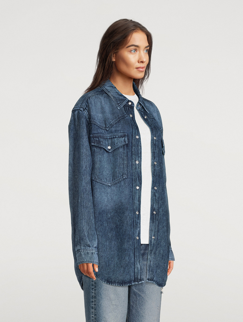 ISABEL MARANT ÉTOILE Taniami Oversized Denim Shirt | Holt Renfrew Canada