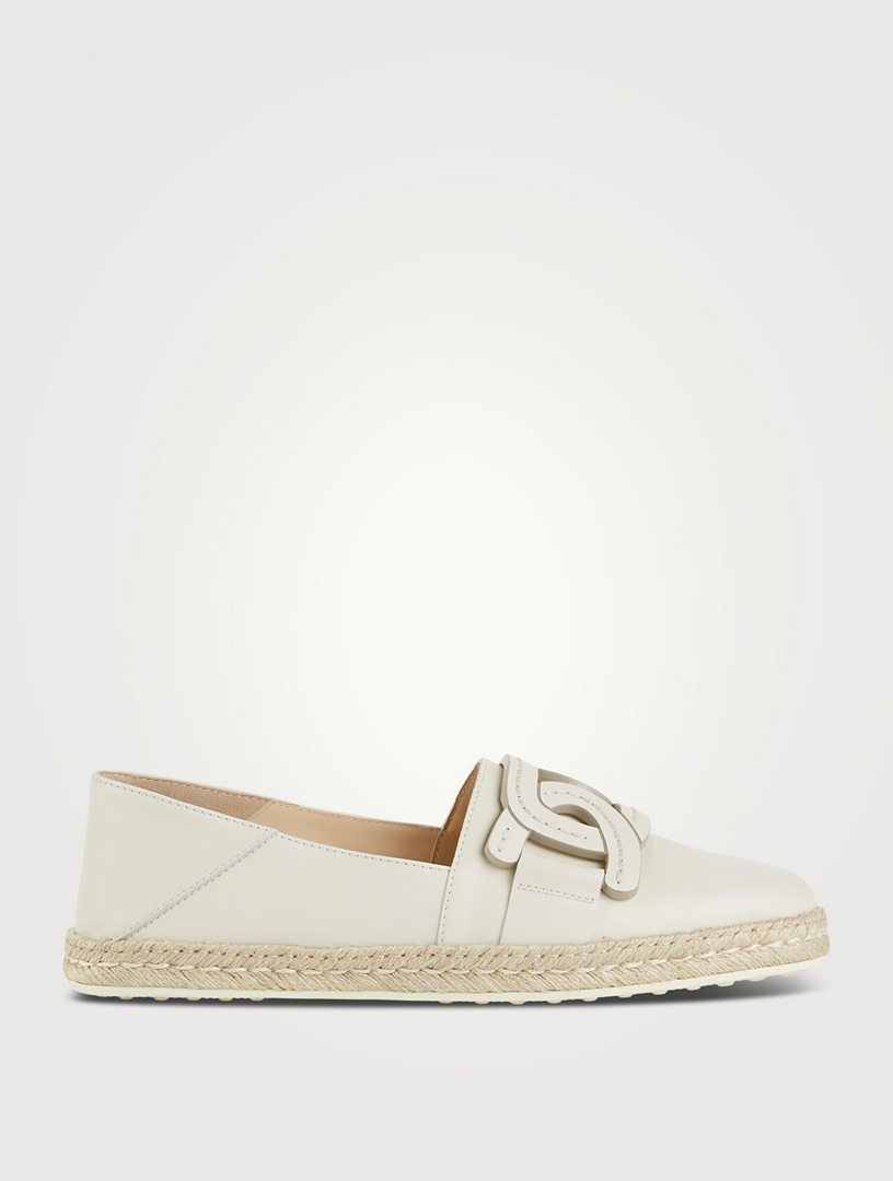 TOD'S Kate Chain Leather Espadrilles Holt Renfrew Canada