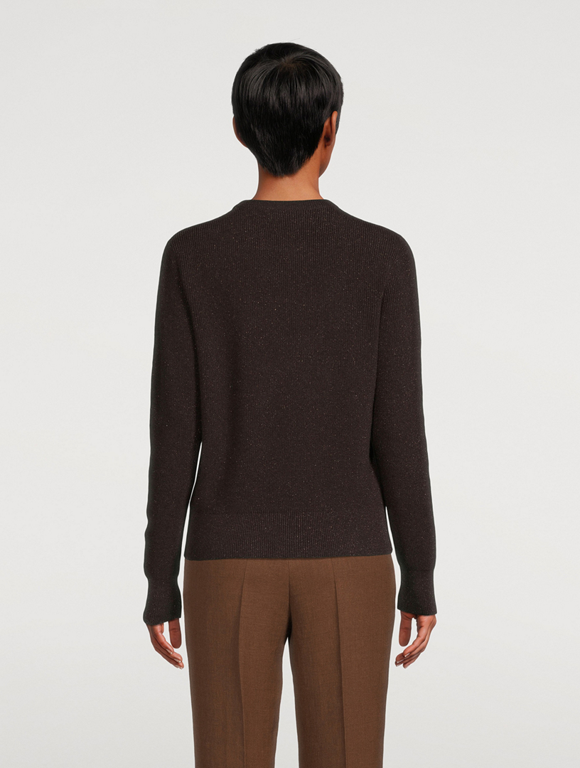 AKRIS Cashmere Lurex Sweater Women's Brown