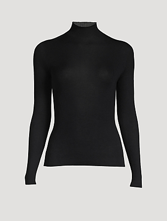 Ribbed Cashmere And Silk Turtleneck
