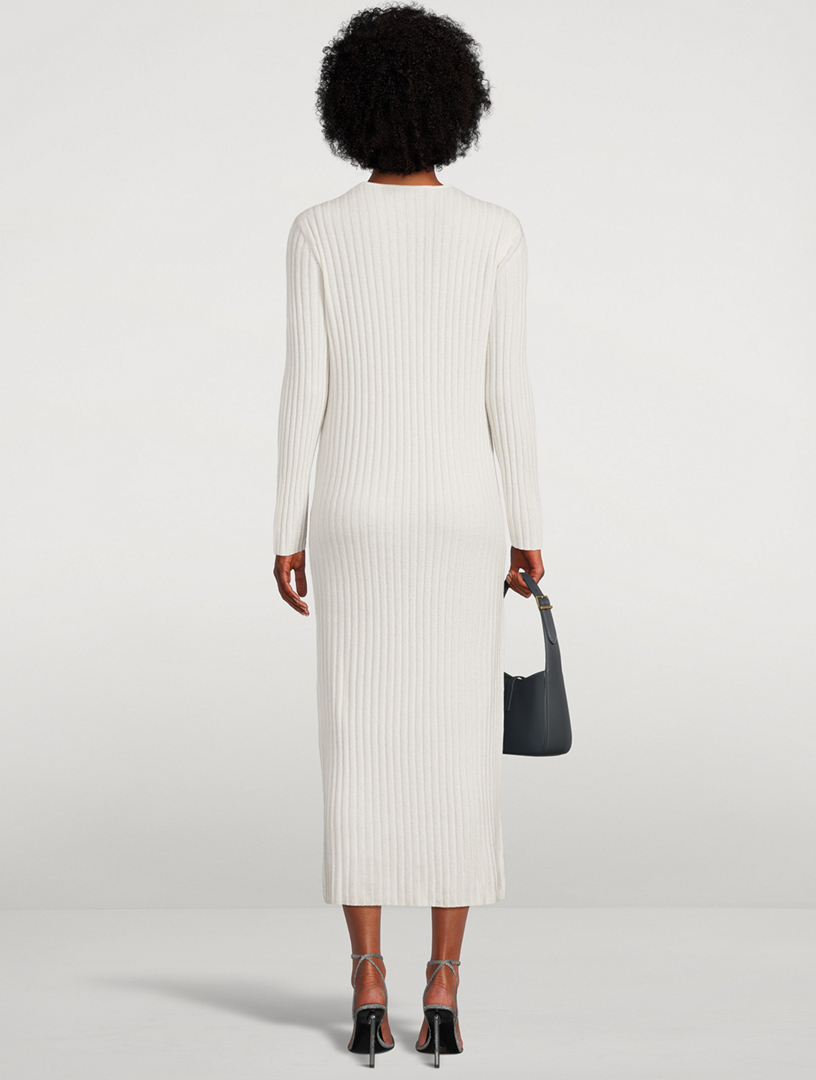 LISA YANG Willow Cashmere Knit Dress Women's White
