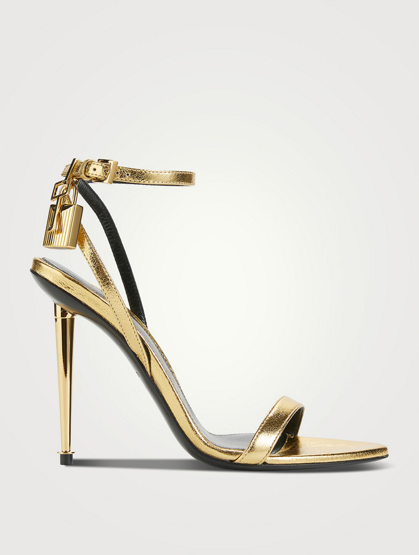 TOM FORD Metallic Leather Sandals With Padlock | Holt Renfrew Canada