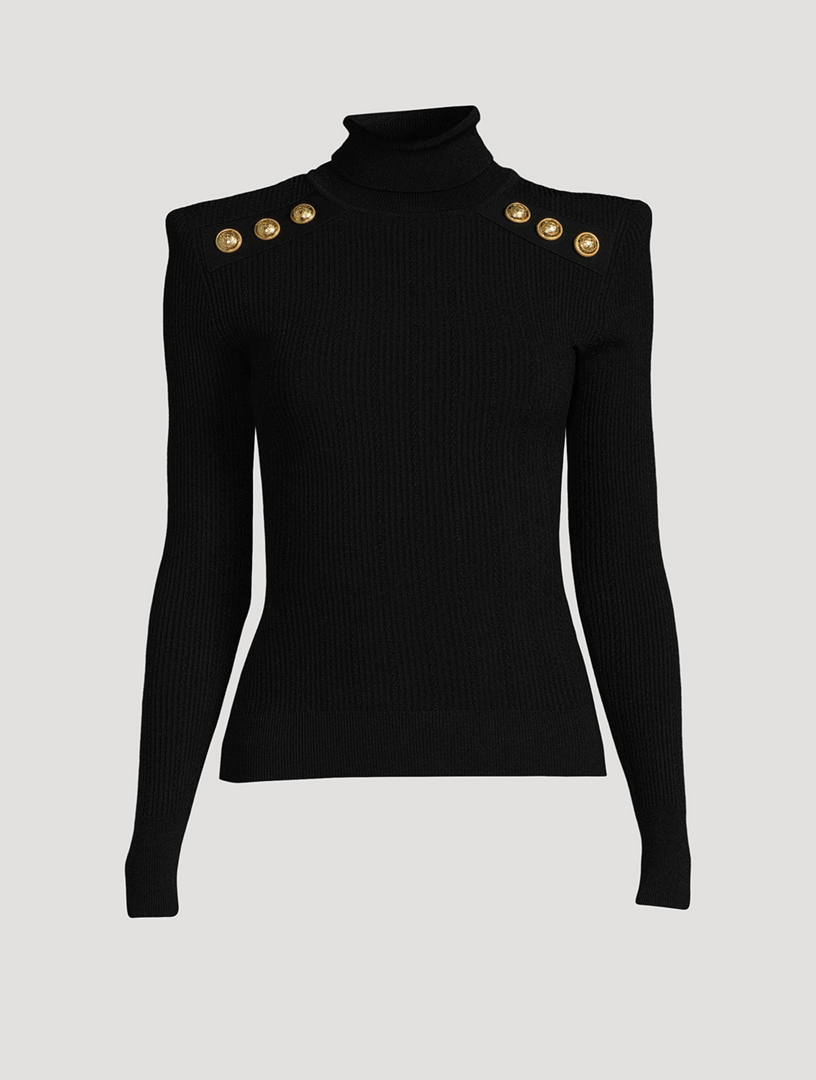 BALMAIN Turtleneck Sweater Women's Black