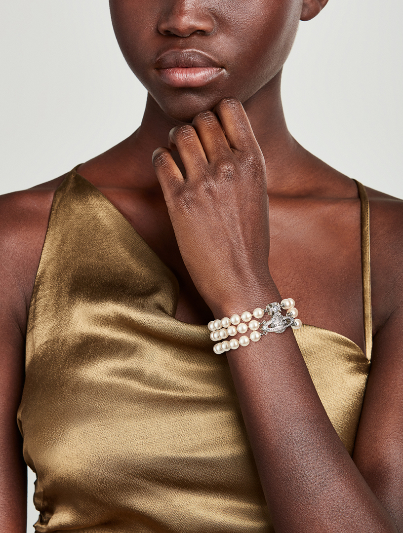 Vivienne westwood gold pearl bracelet