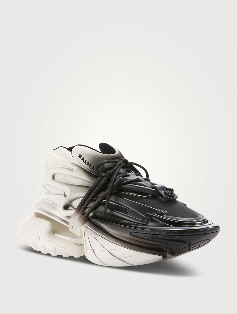 BALMAIN Unicorn Neoprene And Leather Sneakers | Holt Renfrew Canada