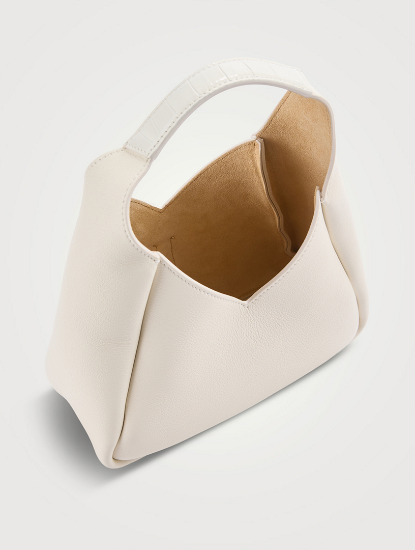 GIVENCHY Mini G-Hobo Leather Shoulder Bag Women's White