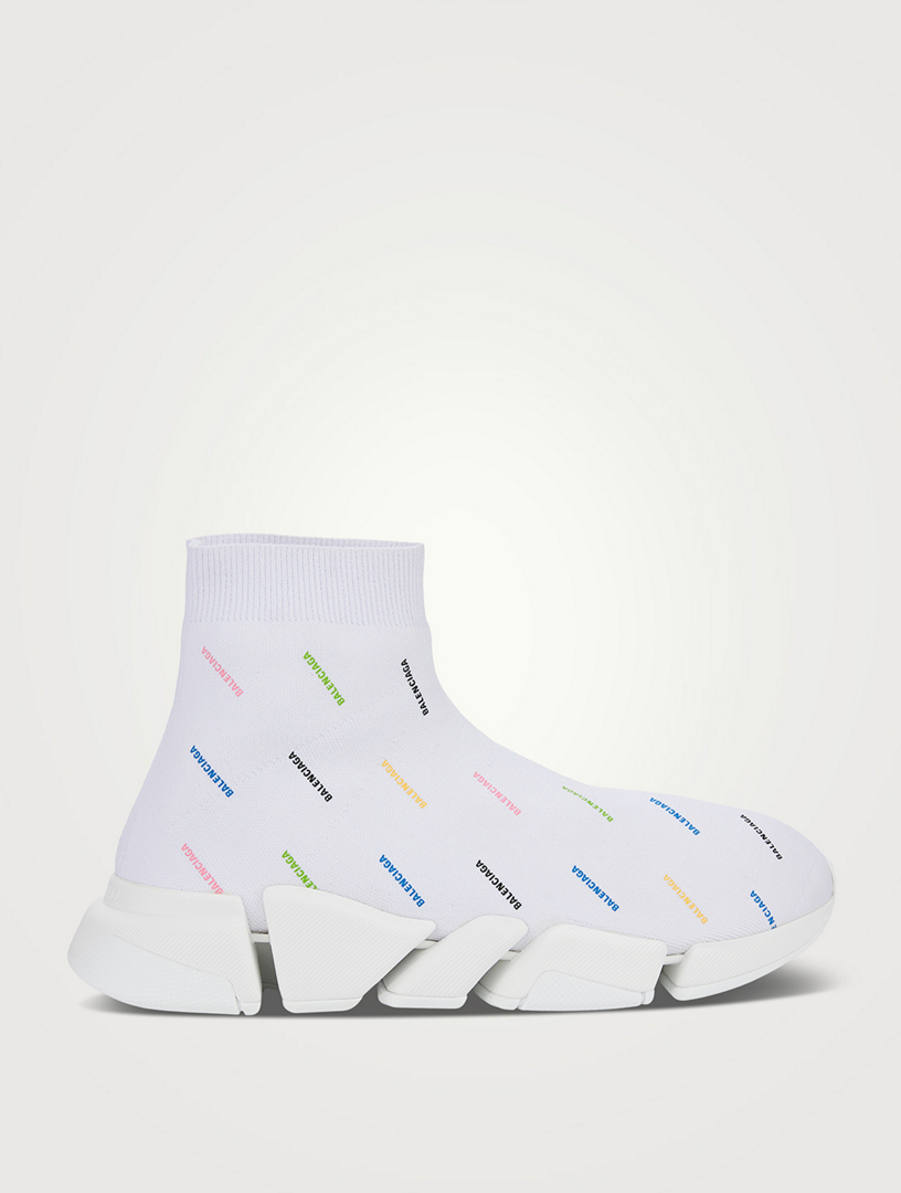 balenciaga allover logo speed trainer