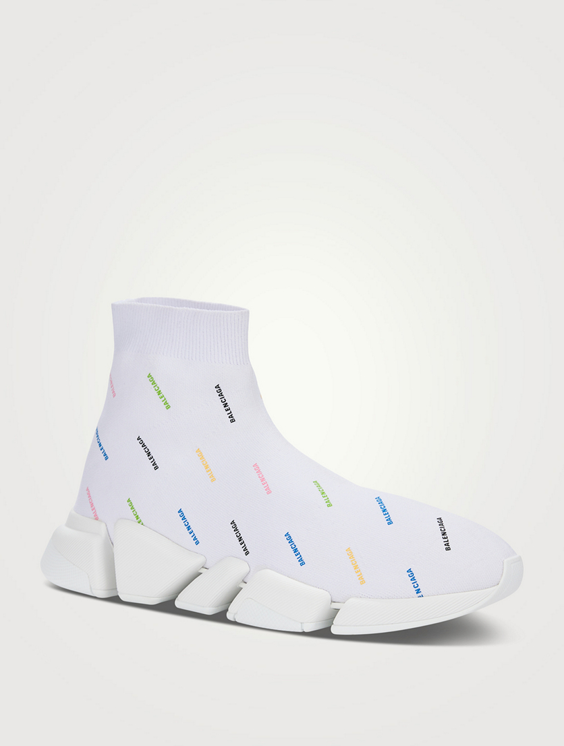 balenciaga allover logo speed trainer