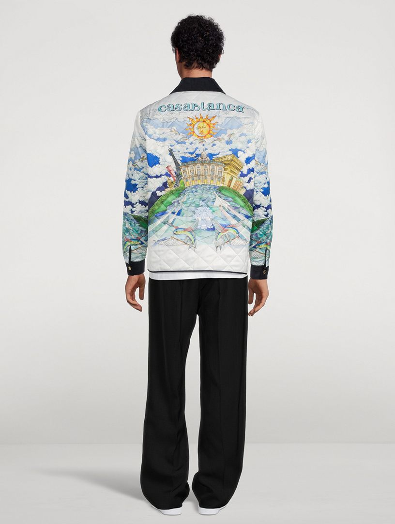 CASABLANCA Quilted Hunting Jacket In Le Vol Ideal Print | Holt Renfrew ...