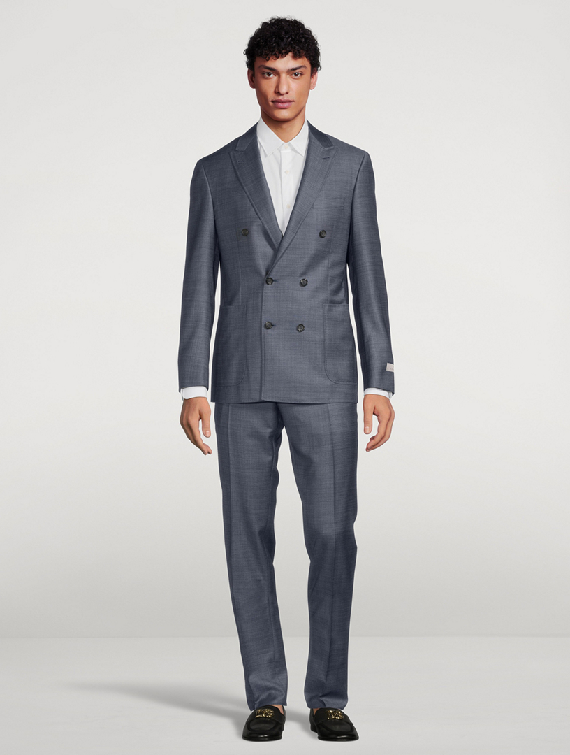 CANALI Kei Wool Double-Breasted Suit | Holt Renfrew Canada