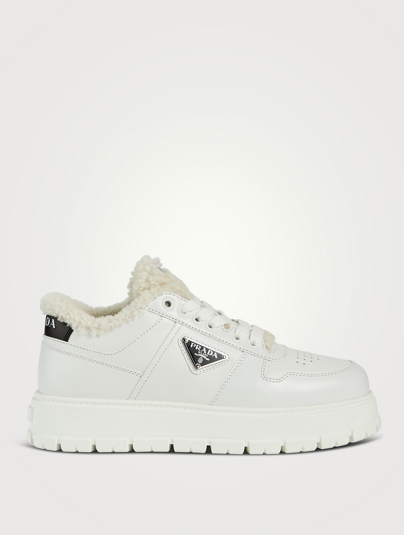 prada shearling sneakers