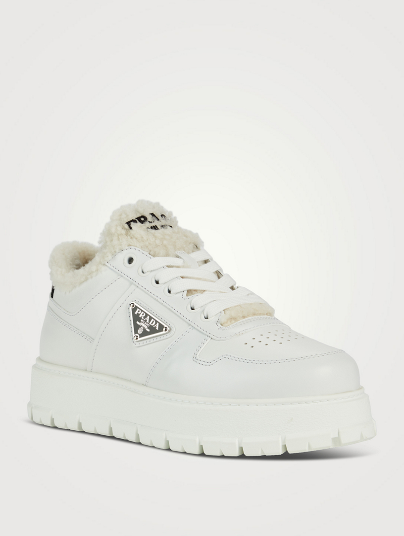 prada shearling lined sneakers