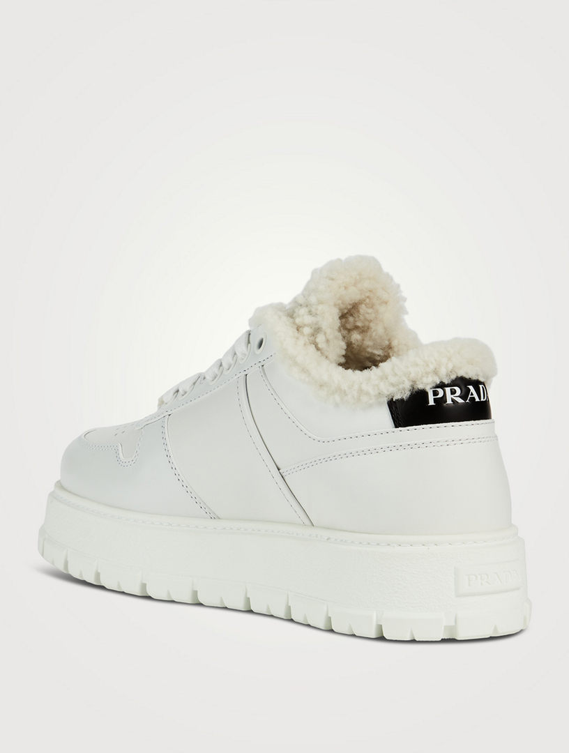 prada shearling lined sneakers