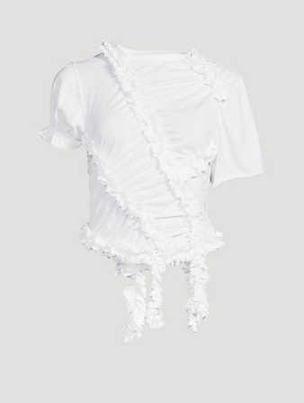 MM6 MAISON MARGIELA Tee-shirt froncé Femmes Blanc