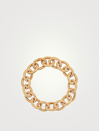 18K Gold 1885 Florentine Finish Link Bracelet