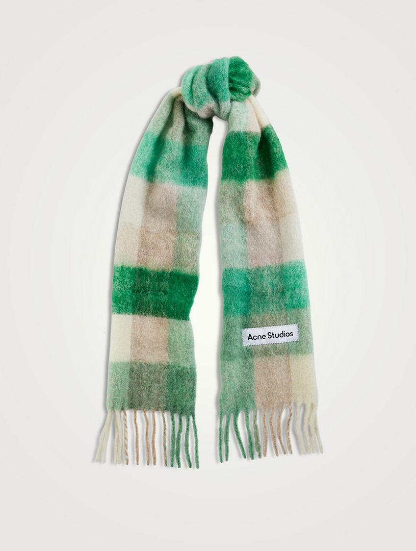 acne studios scarf multi check