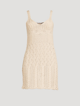 ACNE STUDIOS Crochet Mini Dress Women's White