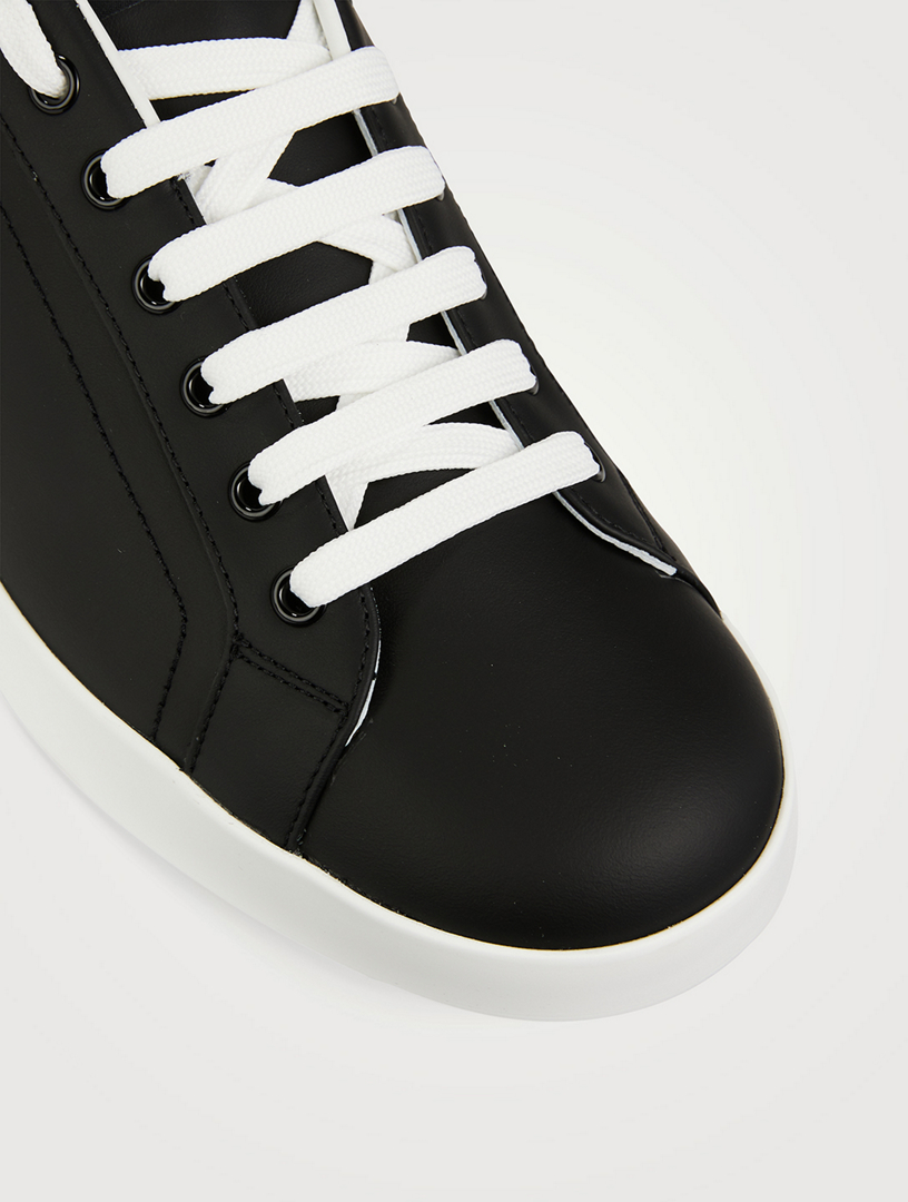 dolce & gabbana sneakers women leather portofino sneakers