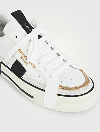 DOLCE & GABBANA 2.Zero Custom Leather Sneakers Mens Multi