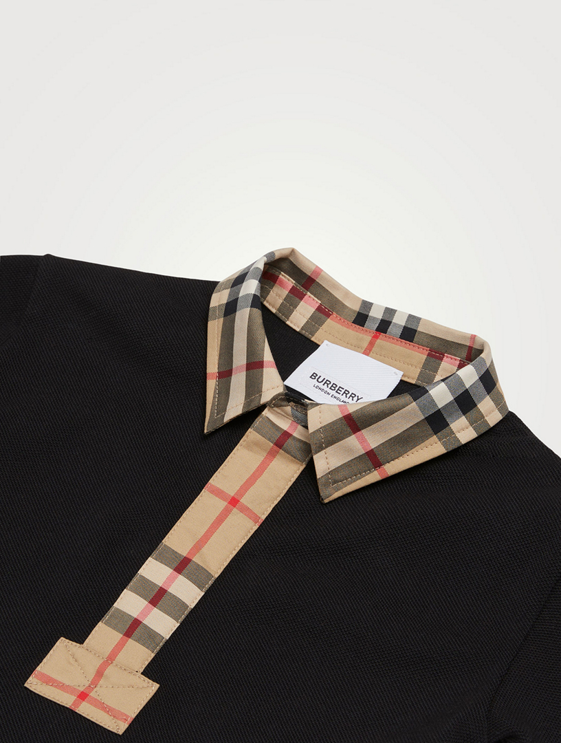 BURBERRY Vintage Check Trim Cotton Polo Shirt | Holt Renfrew Canada