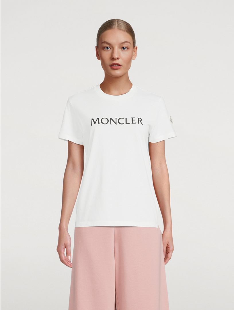 MONCLER Tee-shirt à logo Femmes Blanc