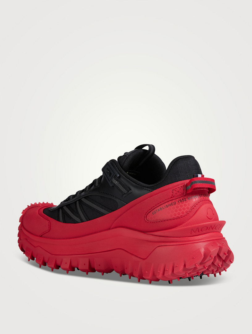 MONCLER Sneakers Trailgrip GTX en cuir et en maille Femmes Rouge