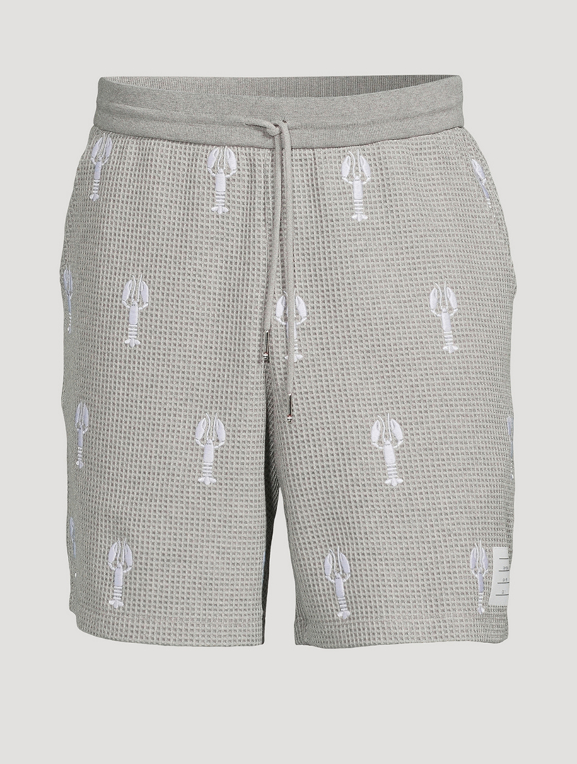 THOM BROWNE Lobster Mid-Thigh Summer Shorts Men's Grey